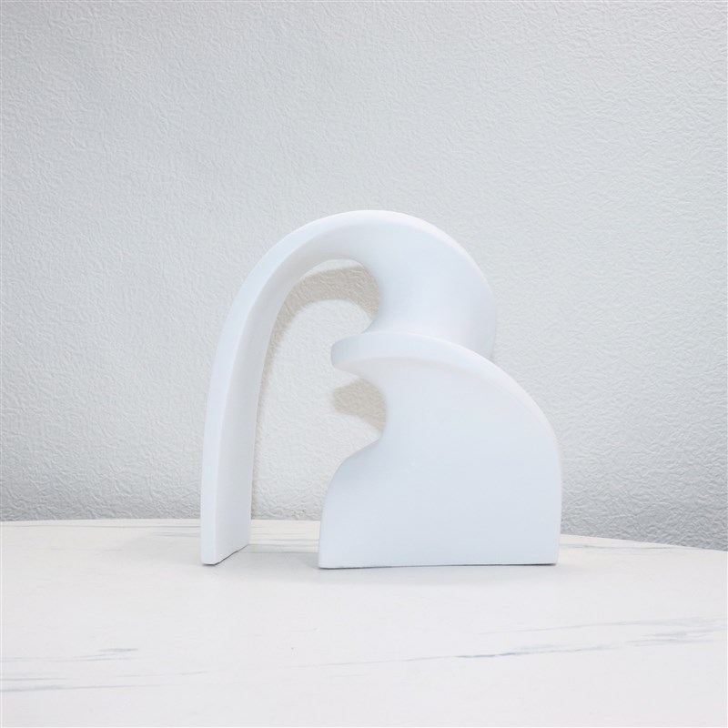 现代简约创意几何拱形缎带摆件样板房客厅桌面售楼部艺术软装饰品