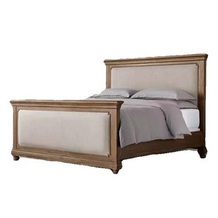 美式 輕奢主臥床現代簡約做舊婚床田園風公主床 鄉村實木復古床法式