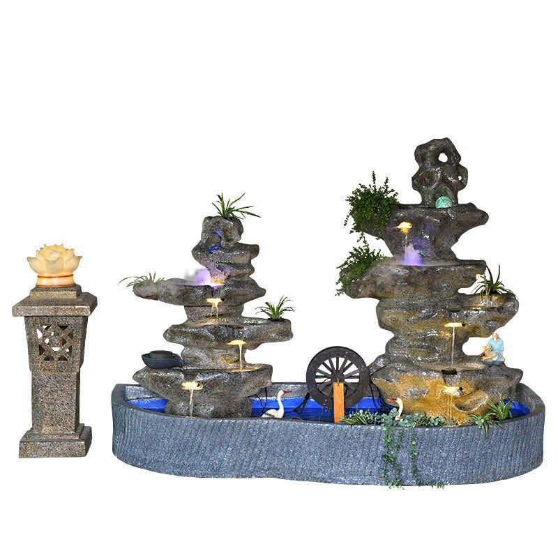 大型假山流水喷泉鱼缸摆件户外别墅花园庭院装饰鱼池景观造景招财,家居饰品,流水摆件,淘宝优惠券,粉丝福利购,淘宝优惠卷