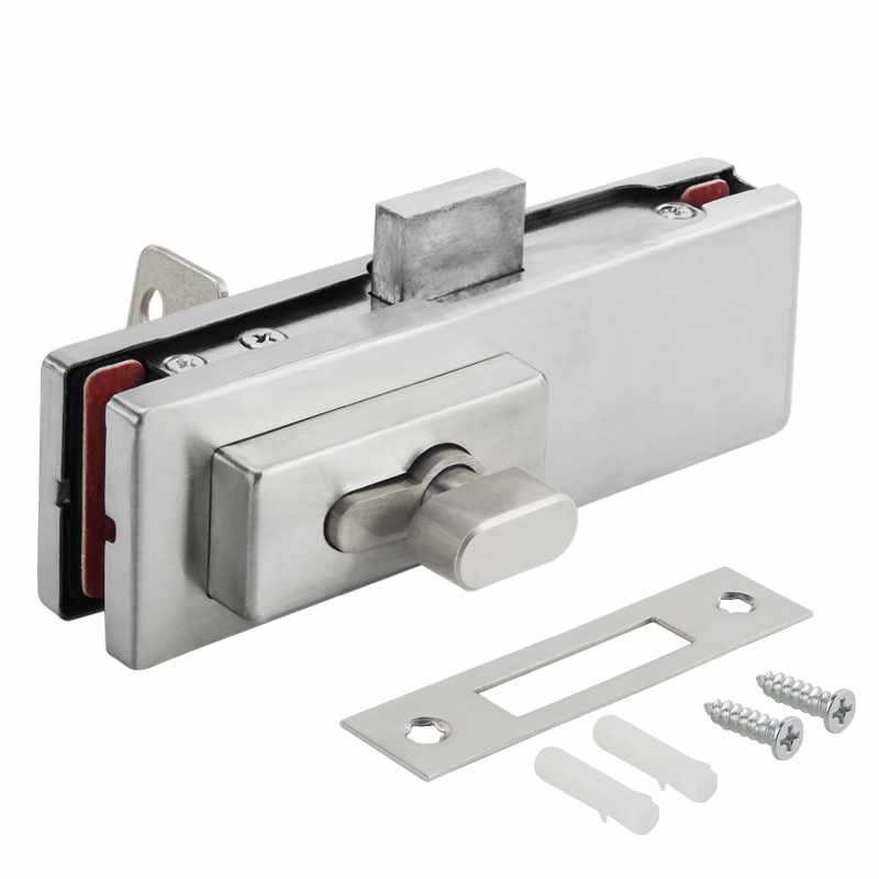 无框玻璃门地锁办公室钢化地弹簧门下锁夹商铺推拉大门插销锁