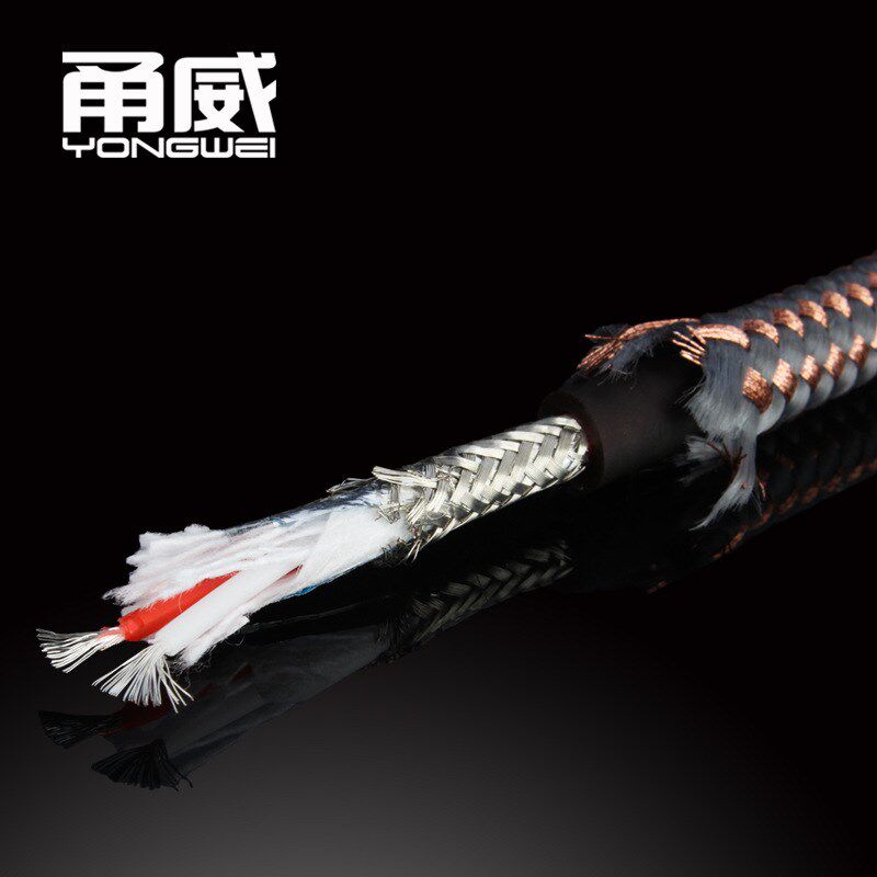 甬威 镀银莲花转卡农母音频线 xlr转rca梅花线效果器调音台功放线