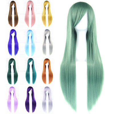 Soowee 24 Colors 80cm Long Synthetic Hair Wig for Women Heat