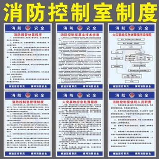 消防控制室管理制度消控室值班制度中控室水泵房上墙制度操作规程