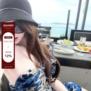 3/24 bewithRosey【私藏古早蓝】du家定染蓝特殊印染修身裙