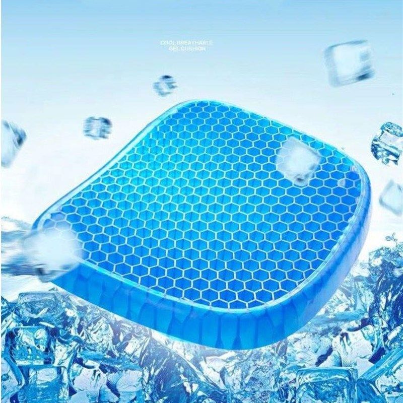 驾车气车靠背垫清凉垫单张3d透气坐垫硅胶O垫汽车垫后坐夏日用品