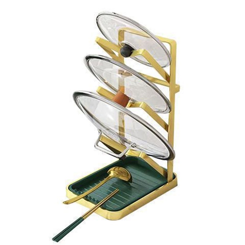 锅盖架子壁挂免打孔厨房置物架多功能放置器放砧板菜板收纳锅铲架