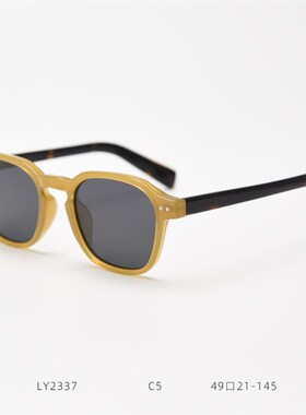 2024新款韩系复古方形个性偏光太阳眼镜男女网红文艺潮墨镜板材脚