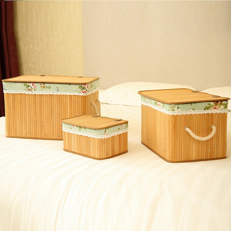 脏衣篮藤编收纳筐 特大号带盖编织洗衣篓竹编田园玩具整理储物箱