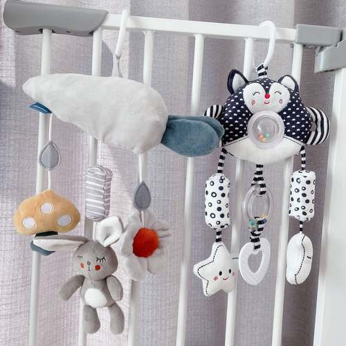 婴儿推车挂件0-1岁宝宝车载安全座椅床铃风铃摇铃毛绒玩具3-6个月