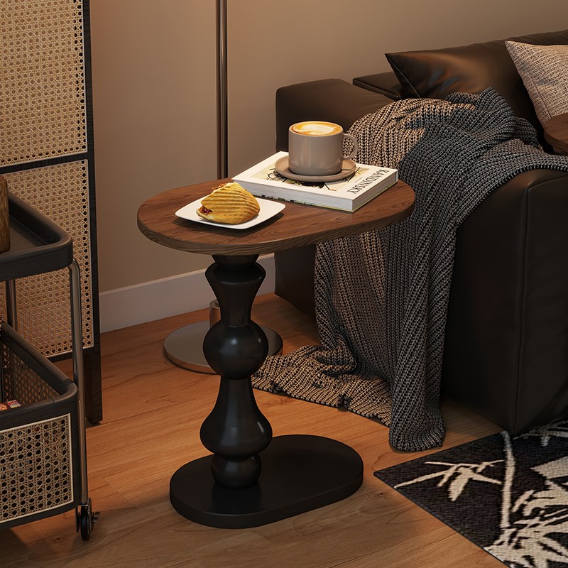 中古小茶几客厅沙发边几实木复古卧室床头柜小型置物架家用小桌子