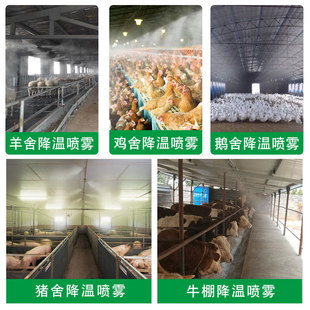 养殖场降a温喷头自动雾化喷淋系统牛舍鸡舍猪圈消毒设备微喷喷雾
