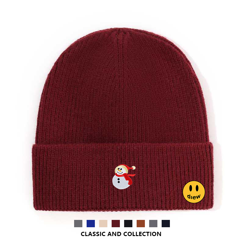 【一折专区】DREW SEEW 笑脸休闲秋冬帽子加厚保暖四季通用防风潮