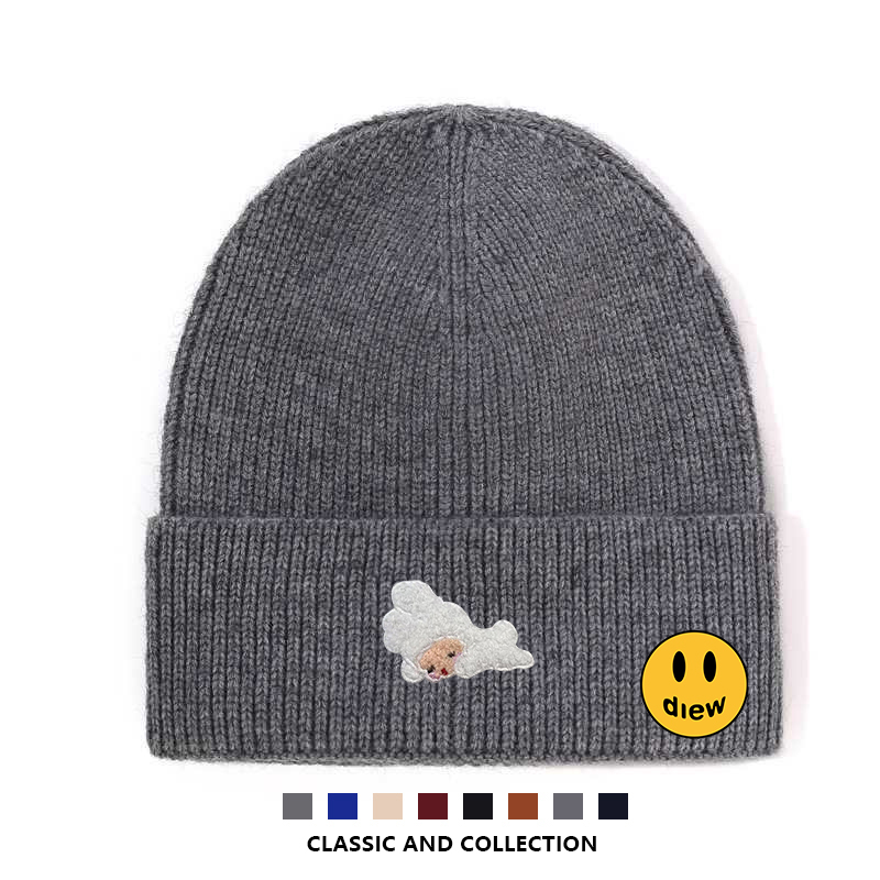 【一折专区】DREW SEEW 笑脸休闲四季通用帽子男女通用保暖百搭潮