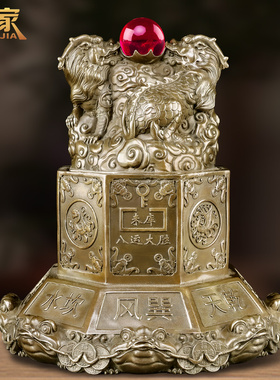 貔貅摆件一对纯铜k聚宝盆八方来财大财库家居装饰客厅店铺乔迁礼