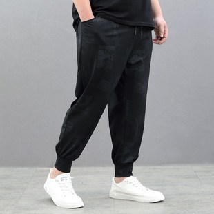 200斤以上速干裤 男运动休闲冰丝裤 男款 九分裤 夏 大码 加肥加大男裤