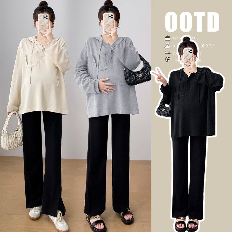 孕妇装秋款长袖上衣大码宽松连帽时尚卫衣休闲裤子冬款两件套套装,孕妇装/孕产妇用品/营养,套装,淘宝优惠券,粉丝福利购,淘宝优惠卷