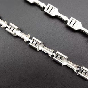 6.3插簧直连带7500插片 连绕250插簧端子0.35A端子直连总长19.5