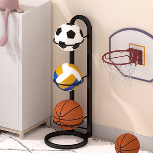 球架篮球收纳架家用放足球u收纳筐球类神器落地架子置物架桶可折