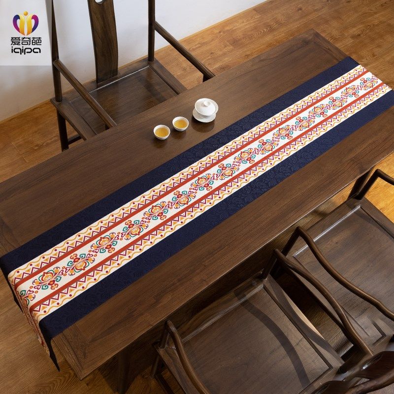 畲族桌旗民族风茶席茶垫茶旗茶几餐桌茶桌垫布轻奢高端防水桌布