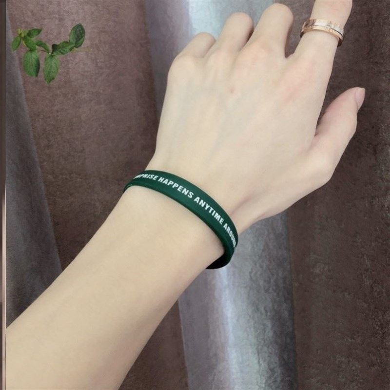 情绪控制皮筋控制情绪手环皮w筋硅胶不抱怨不生气个性手圈腕带饰