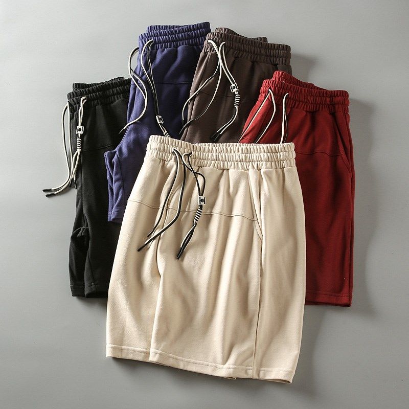 夏季新品阿美咔叽美式休闲水洗毛圈纯色百搭直筒五分裤短裤中裤男,男装,短裤,淘宝优惠券,粉丝福利购,淘宝优惠卷