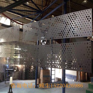 定制外墙氟碳漆冲孔铝板装饰密度雕刻花纹造型门头方形包柱铝单板