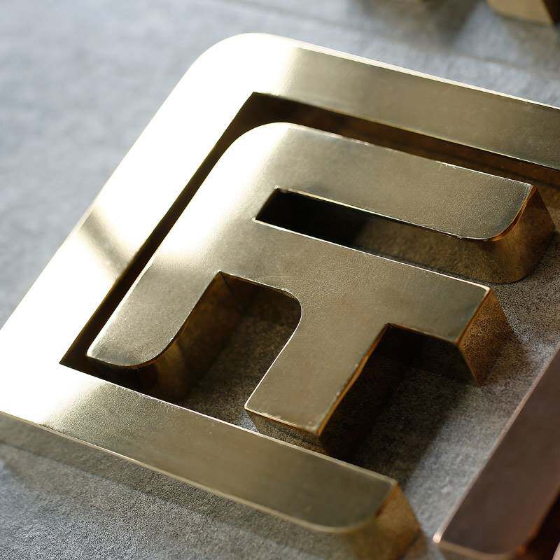 精品拉丝不锈钢平面字制作精工仿古字铜字玫瑰金字广告牌招牌定做