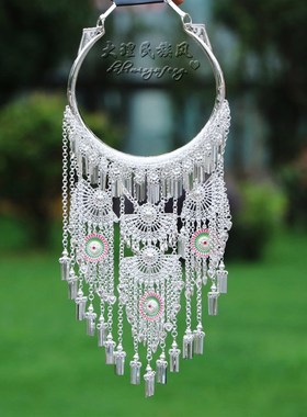 云南民族百e塔复古新款仿银大项圈 民间文艺节目演出佩戴新品项链