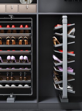 旋转鞋架36h0度多功能五金配件翻转架定制鞋柜多层网红鞋架子