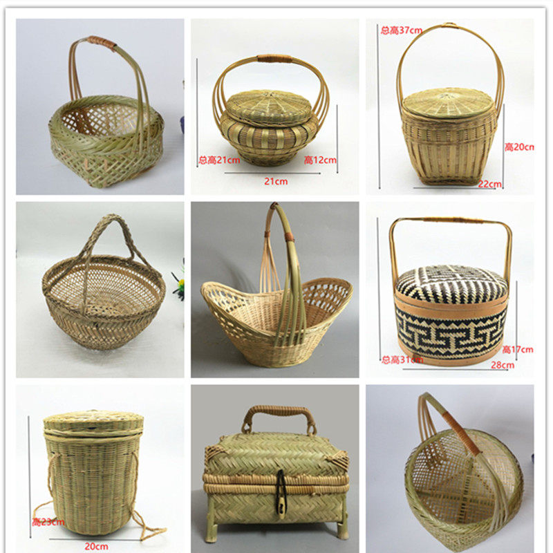 竹篮子 手工竹编篮 手提篮 菜蓝 收纳篮 水果篮 鸡蛋篮子款式多样,特色手工艺,竹编/竹雕,淘宝优惠券,粉丝福利购,淘宝优惠卷