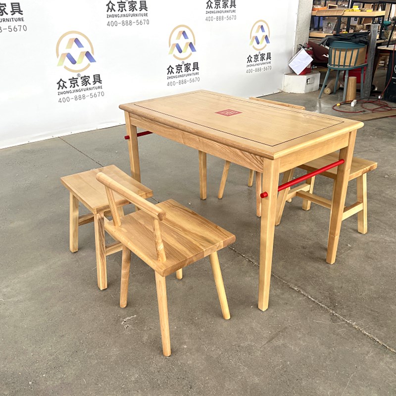 国潮汉堡桌椅国潮汉堡店桌椅中国汉堡桌椅塔斯汀桌椅桌子椅子