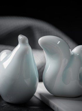 家居软装饰品十二生肖摆件陶瓷z鼠牛虎兔龙蛇马羊猴鸡狗猪新年礼