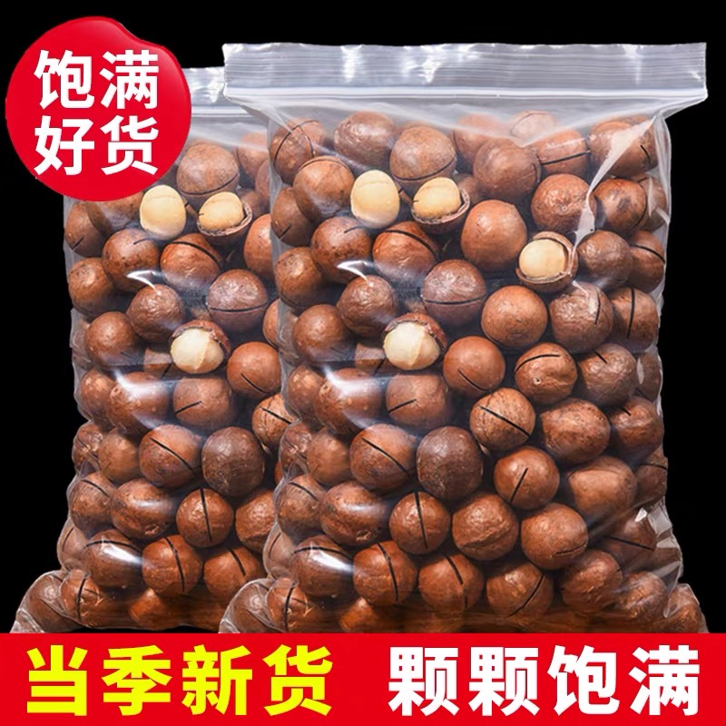 新货夏威夷果带壳大粒奶油味坚果送开口器袋装炒货休闲零食