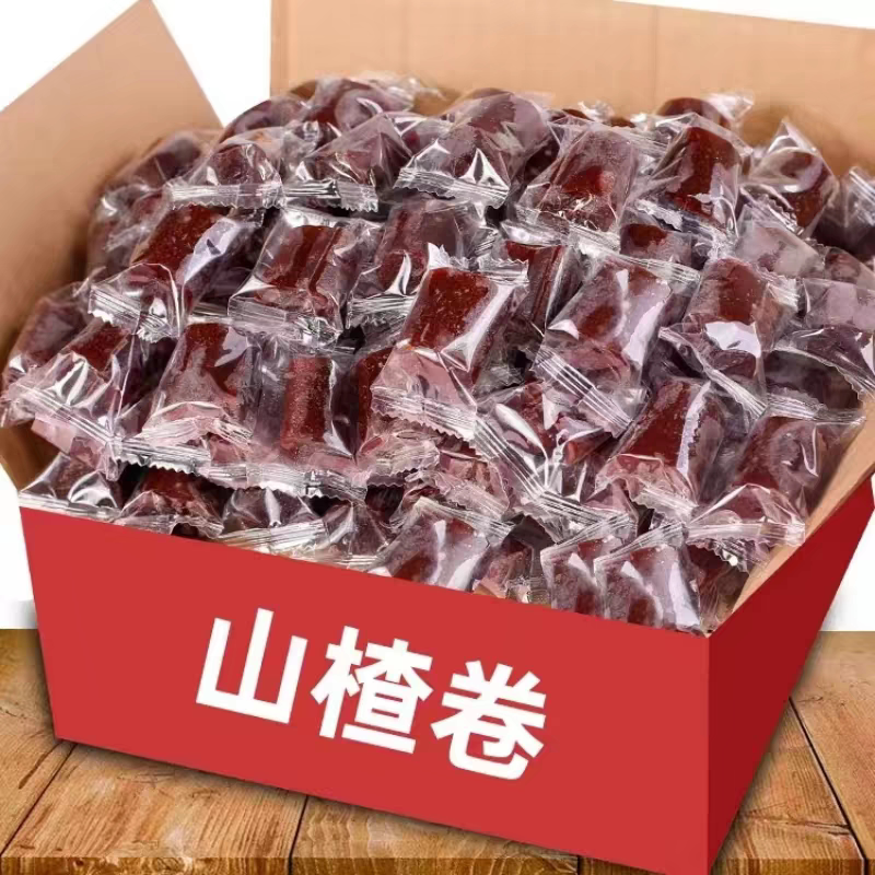 山楂卷果丹皮山楂片老式酸甜休闲零食独立包装山楂卷片蜜饯干零食