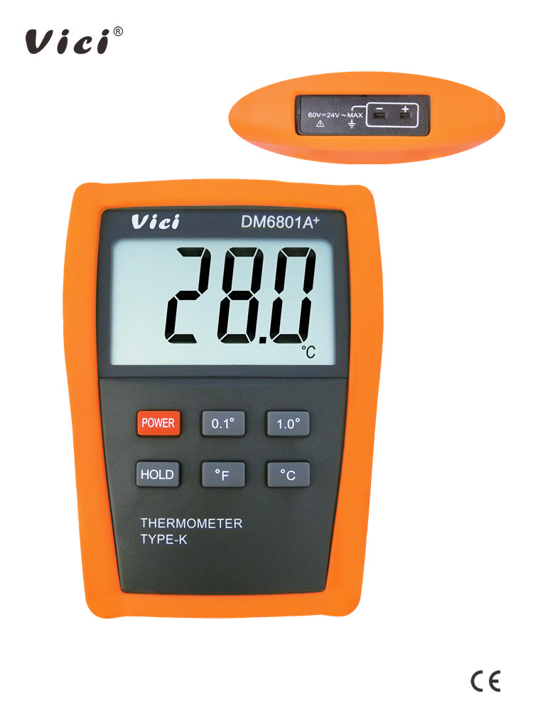 Vici维希DM6801A温度计工业级高精度K型热电偶智能锅炉电子温度表