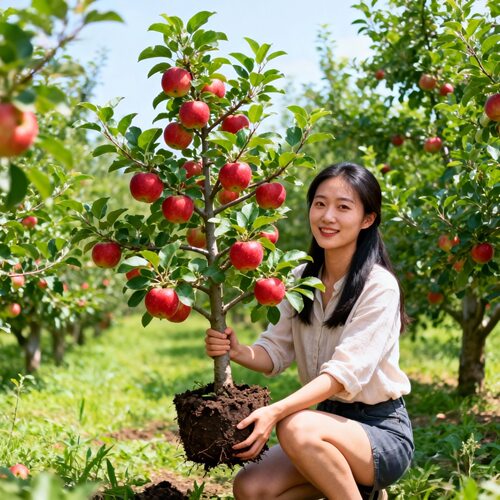 特大号苹果树果苗嫁接红富士果树果苗南北方种植盆栽地栽当年结果