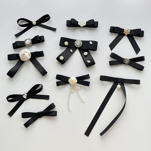 领结新款黑色蝴蝶结气质装饰别针