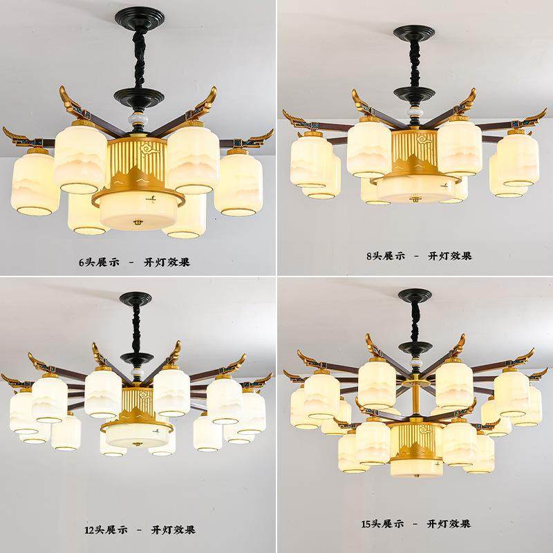 中式客吊灯/益大厅灯气餐厅卧室灯具LED护眼自建房灯酒店包间饭店,家装灯饰光源,智能吊灯,淘宝优惠券,粉丝福利购,淘宝优惠卷