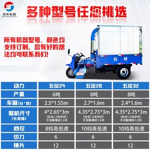 柴油三轮车载大马力铡草机干湿两C用秸秆树枝破碎机自动进料粉碎