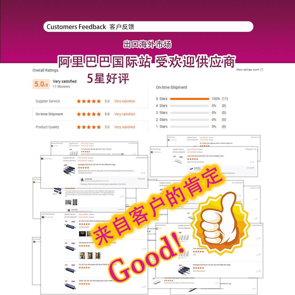 60W长条形塑胶壳12V24V LED可控硅灯带变压器调光驱动电源