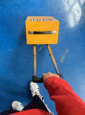 拉杆式喇叭报警器高速养护专用施工警示爆闪灯4组超亮LED循环充电