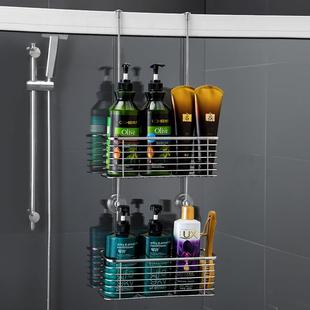 A6T浴室门后置物架挂钩式304不锈钢免打孔洗澡间玻璃门淋浴房收纳