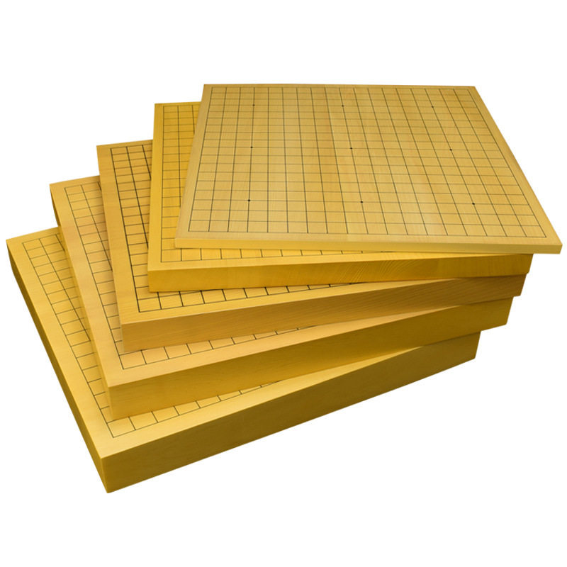 御圣新榧木棋盘围棋棋盘实木围棋象棋双面棋盘大独木围棋盘不带棋