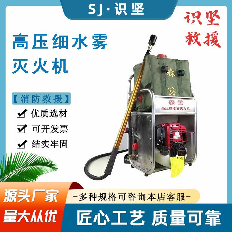 手拉绳启动或电启动救火机双肩背负式多用途扑火机20L高压灭火机