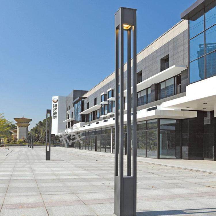 庭院灯路灯3米别墅花园小区景区装饰照明户外方形庭院灯铁艺铝材