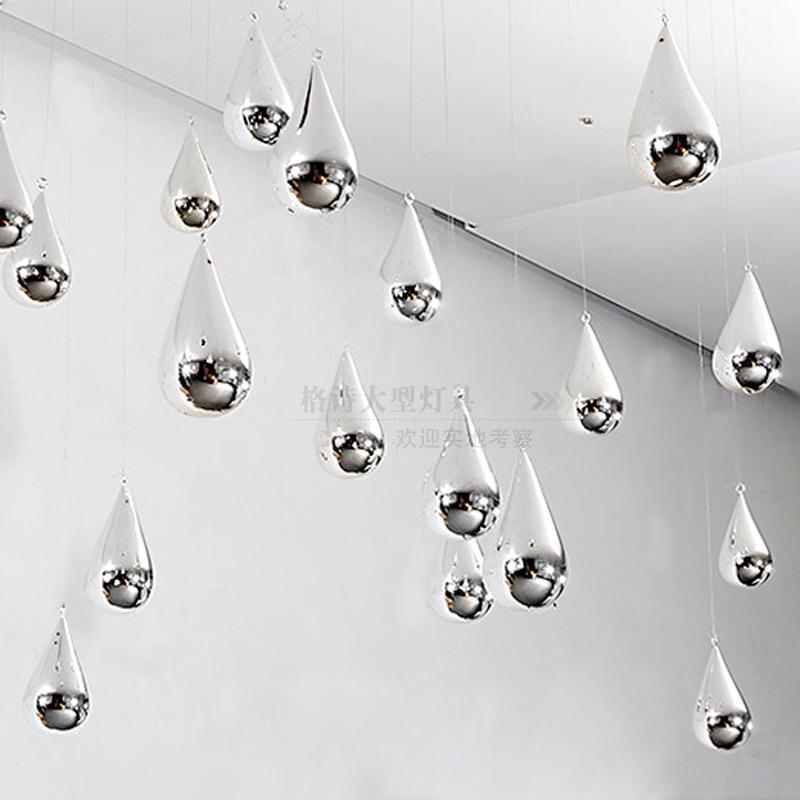 格诗酒店创意水滴吊饰灯具现代简约餐厅会议室设计师装饰艺术吊灯