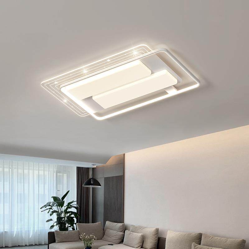 客厅主灯长方形简约现代2023年新款大厅套餐广东中山卧室吸顶灯具