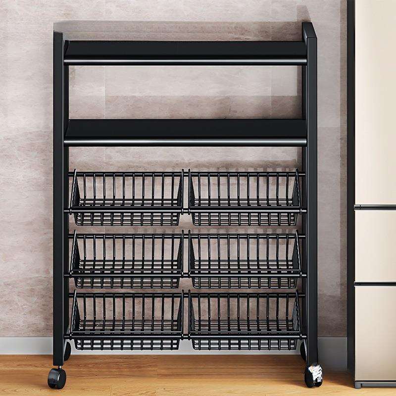 厨房菜篮子置物架落地家用水果蔬菜储物放菜架子多功能多层收纳筐