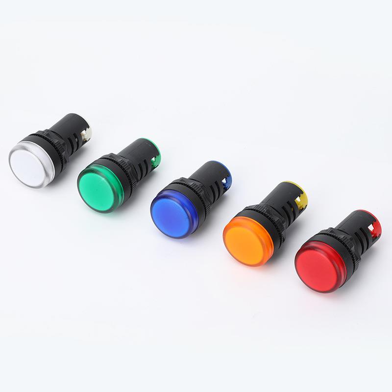 AD16信号指示灯 信号灯LED电源指示灯开孔12V24V110V220V红绿黄蓝