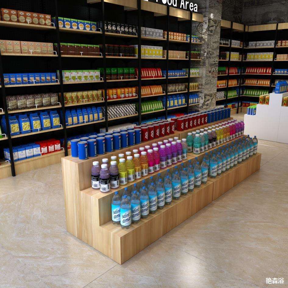 。梯式摆台超市货架蛋糕中岛柜梯形货架置放展示台置物架展垒德株